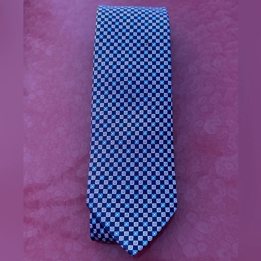 ETON Blue Geometric Silk Tie England